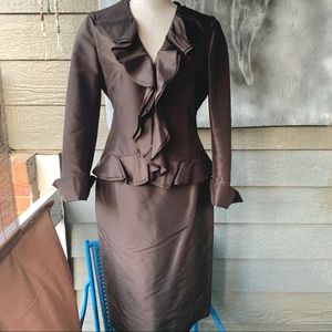 LAFAYETTE 148 NY Silk Skirt Suit; Size 6